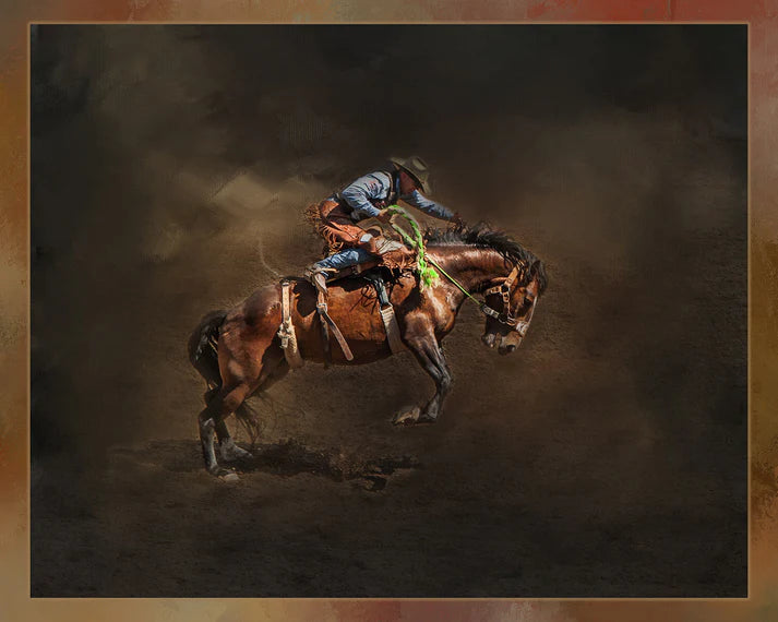 Bronc Rider Panel (Brown)