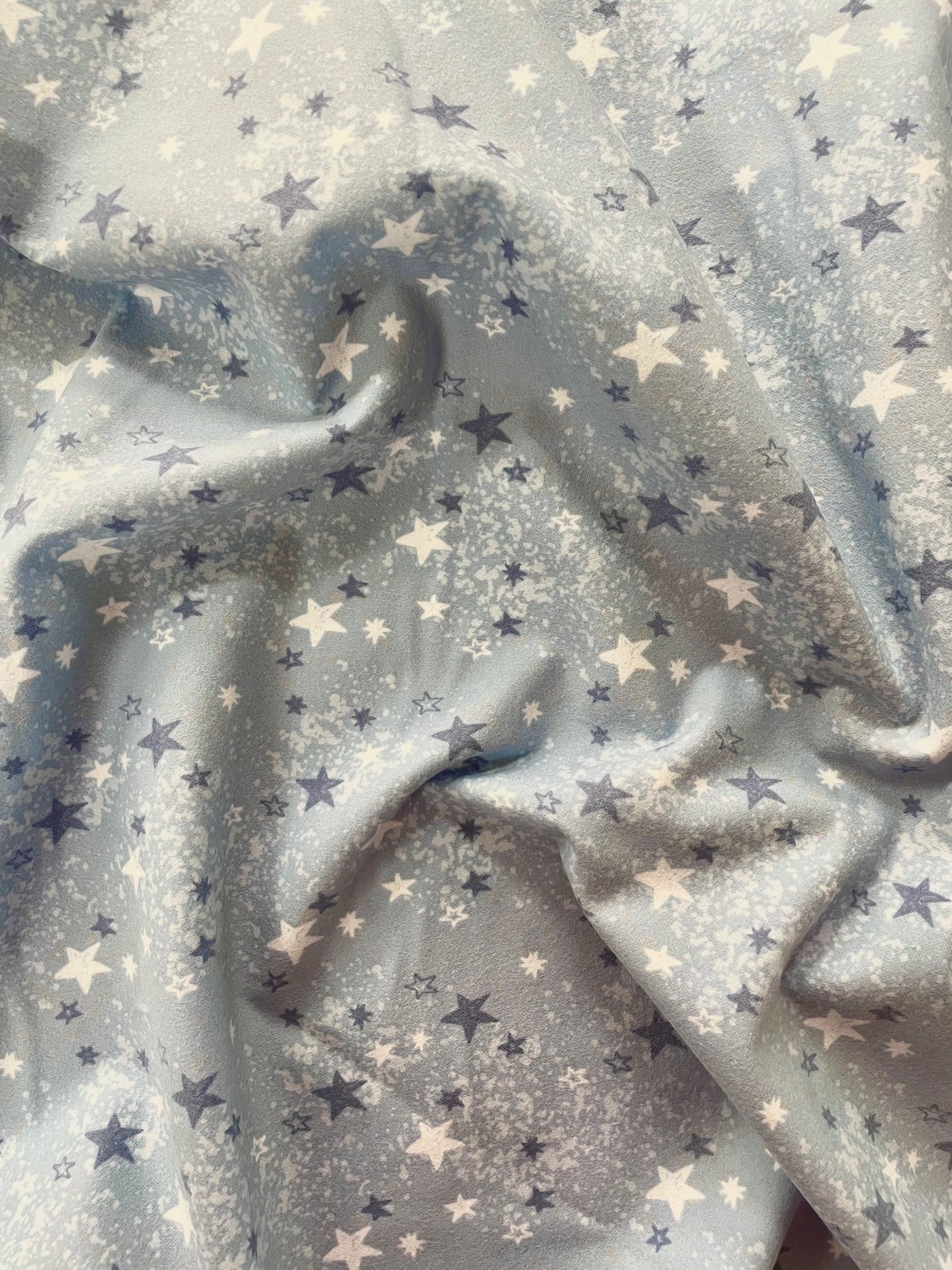 Flannel Safari Stargazing Boy Stars Blue