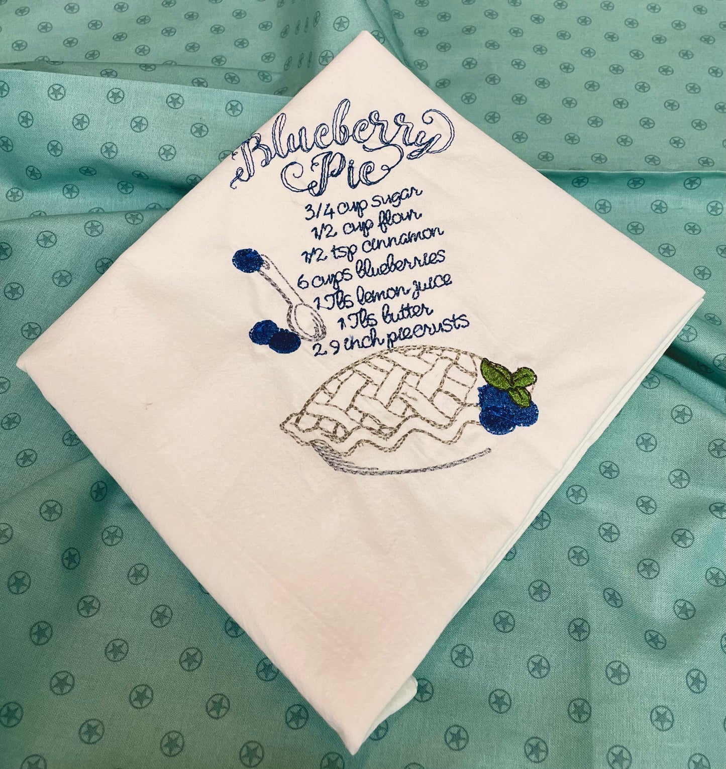 Blueberry Pie Recipe Terry Towel