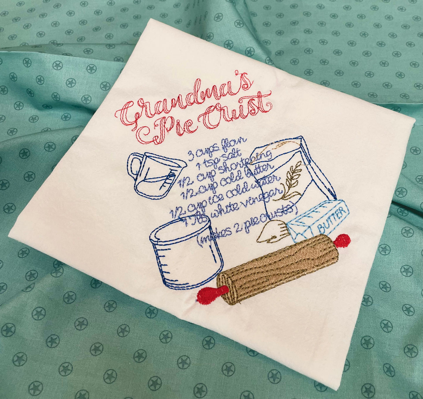 Grandma's Pie Crust Recipe Terry Towel
