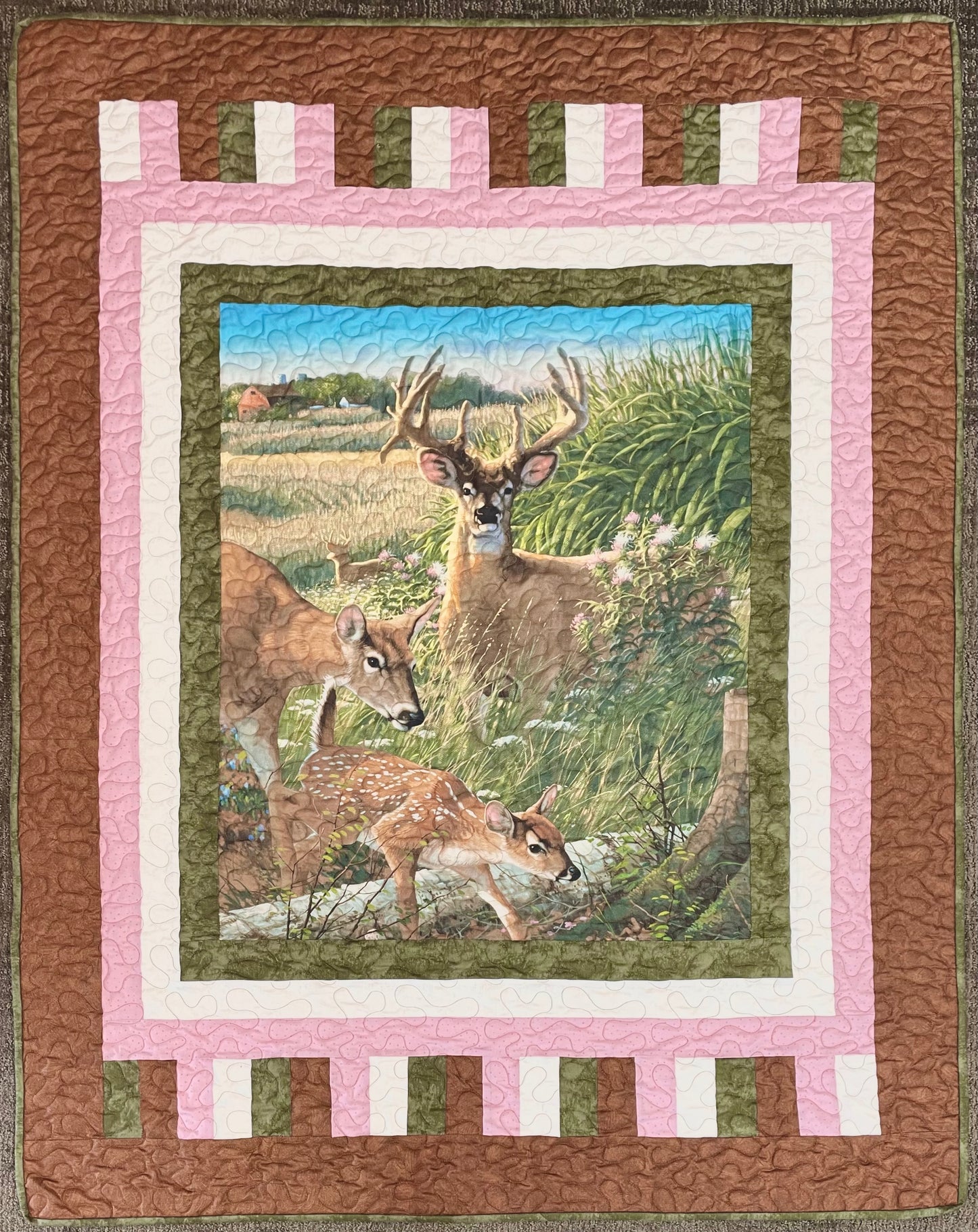 Deer Family Baby Quilt
