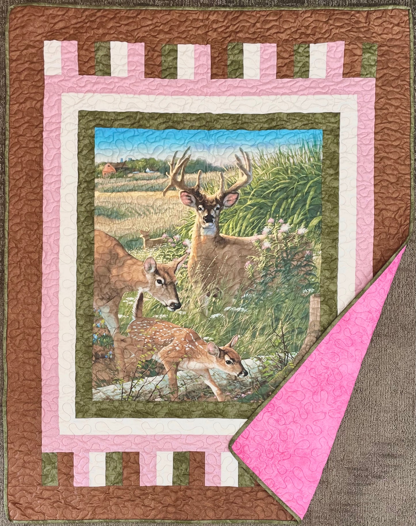 Deer Family Baby Quilt