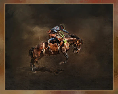 Bronc Rider Panel (Brown)