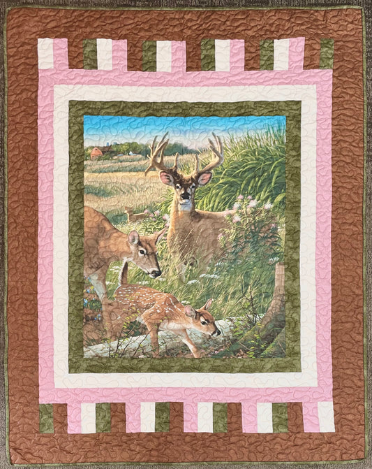 Deer Family Baby Quilt