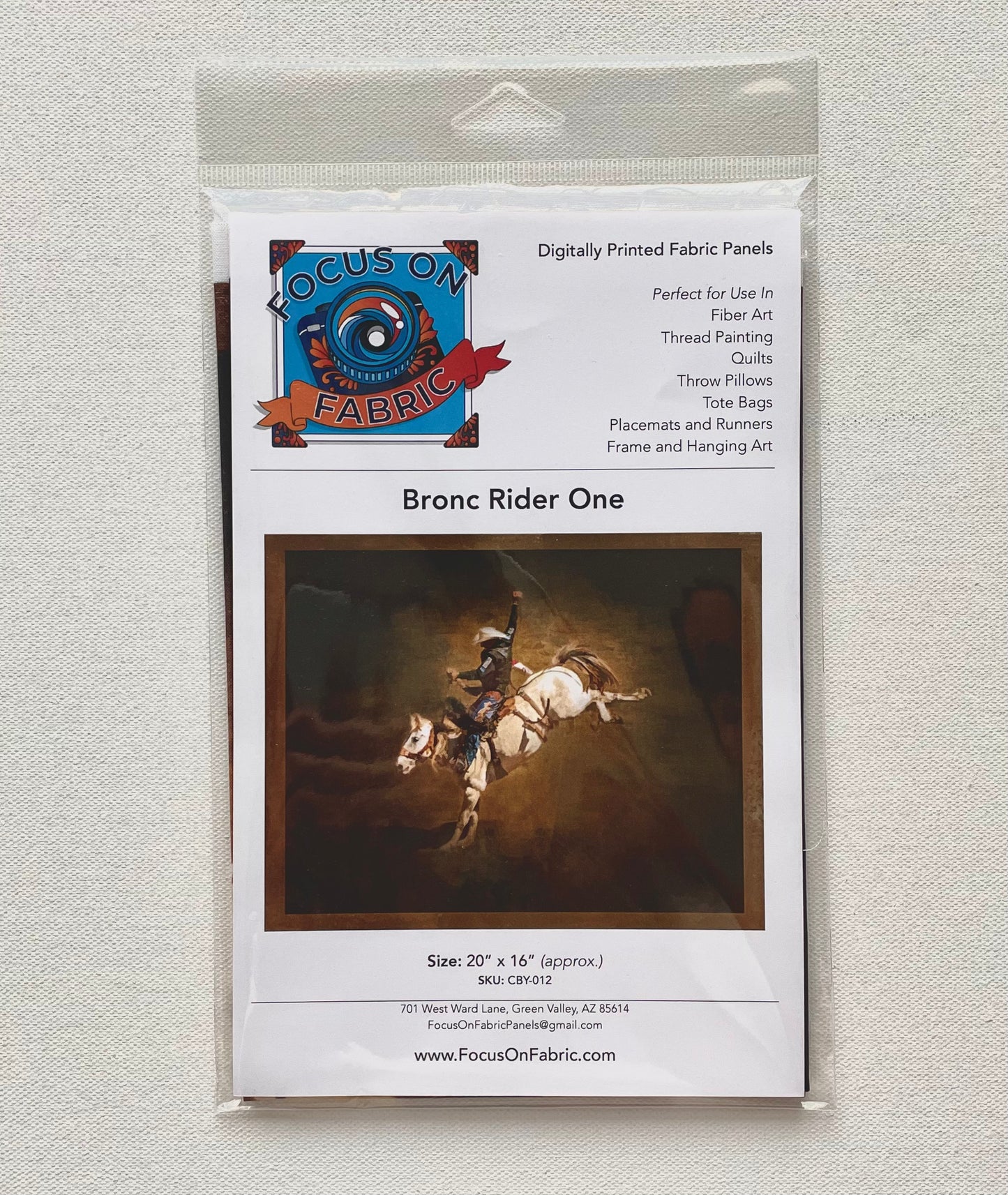 Bronc Rider Panel (White)